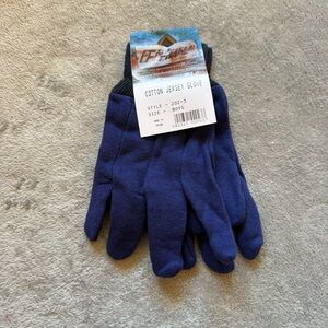 NWT Boys Blue Cotton Jersey Knit Lightweight Gloves